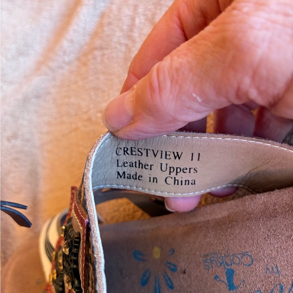 Elite by Corkys Crestview Boho Leather Sandals Size - Picture 4 of 7